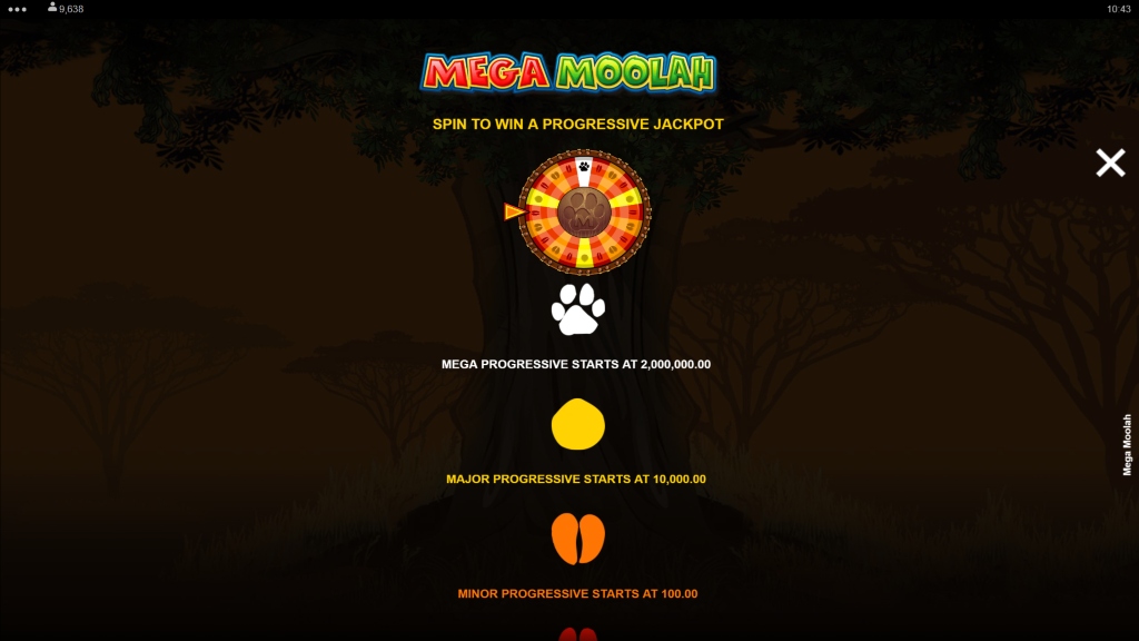 Mega Moolah Progressive jackpot